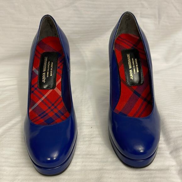 JUNYA WATANABE Comme des Garcons Pump Heels Shoes Royal Blue Size 7 - Picture 2 of 11